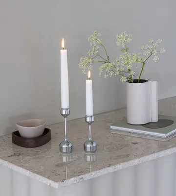Silhouette candle sticks 2 pieces - Chrome - LIND DNA