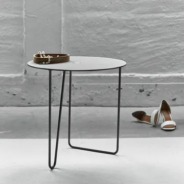Turntable Nupo side table M - anthracite-light grey - LIND DNA