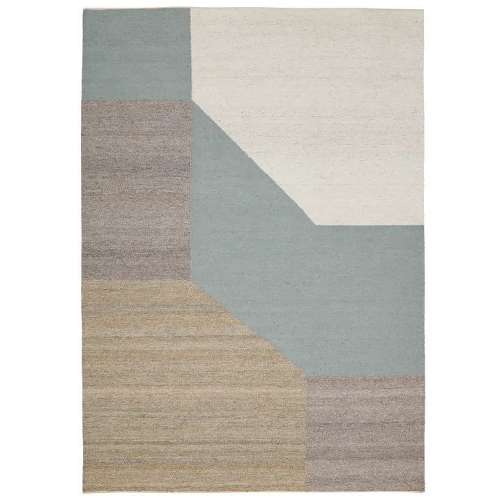 Blocchi rug 170x240 cm - Aqua - Linie Design