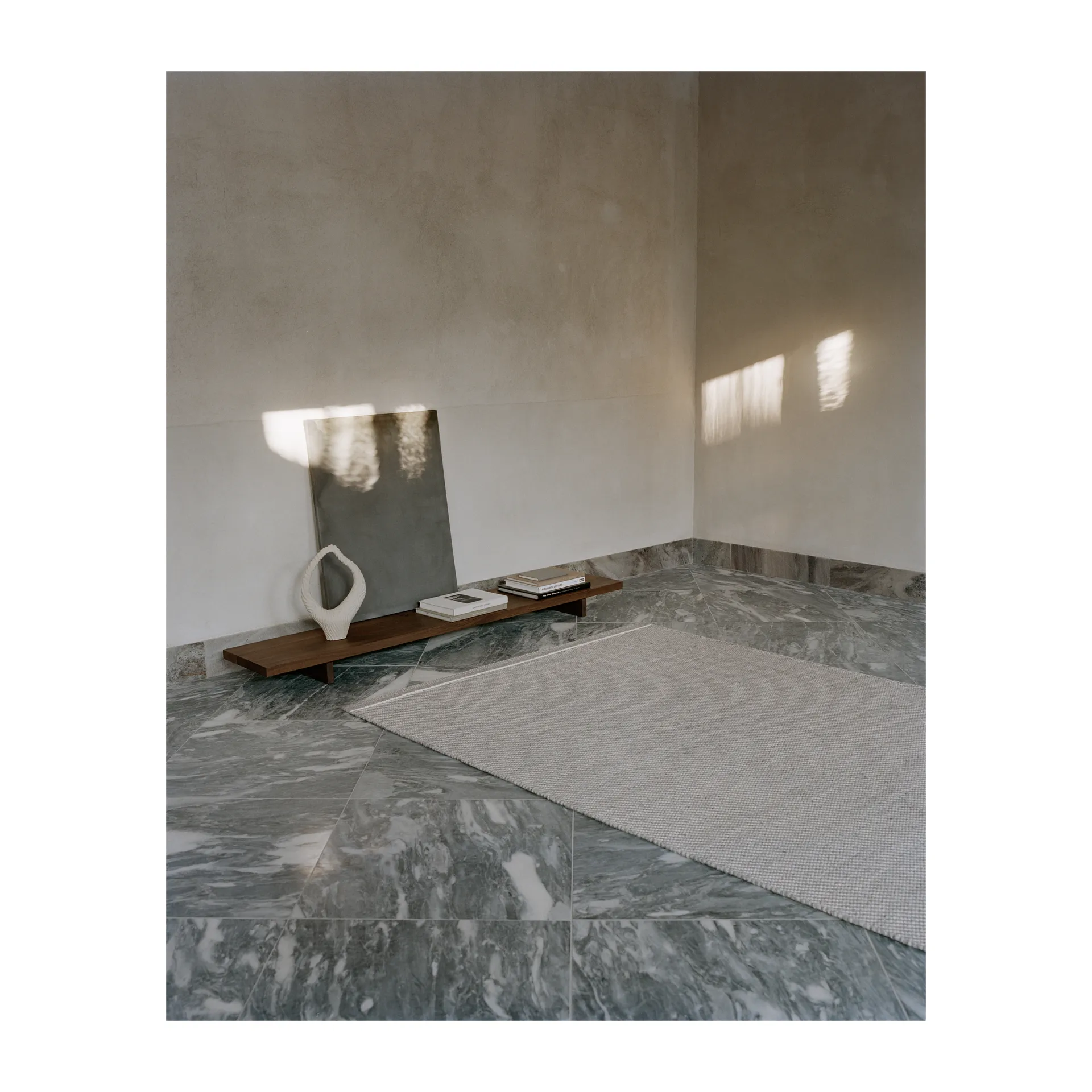Dawn Light wool carpet 140x200 cm, Grey-white Linie Design