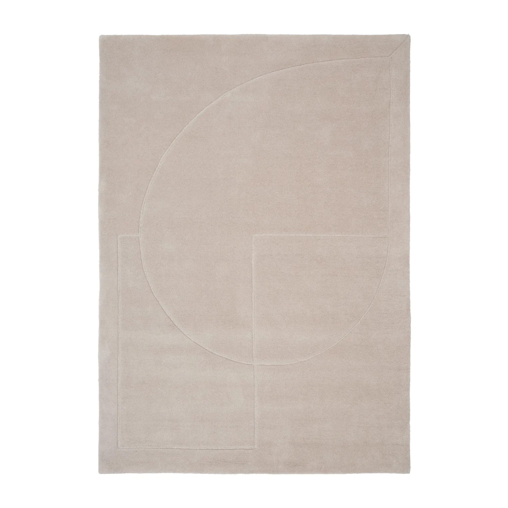 Lineal Poem wool carpet, Beige. 250x350 cm Linie Design
