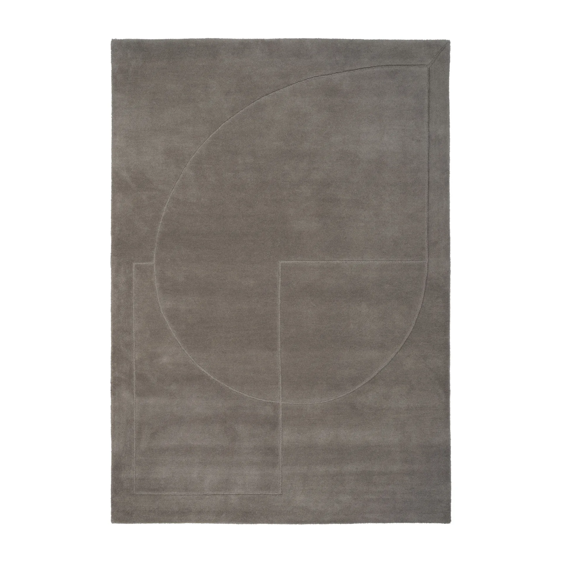 Lineal Poem wool carpet, Grey. 250x350 cm Linie Design
