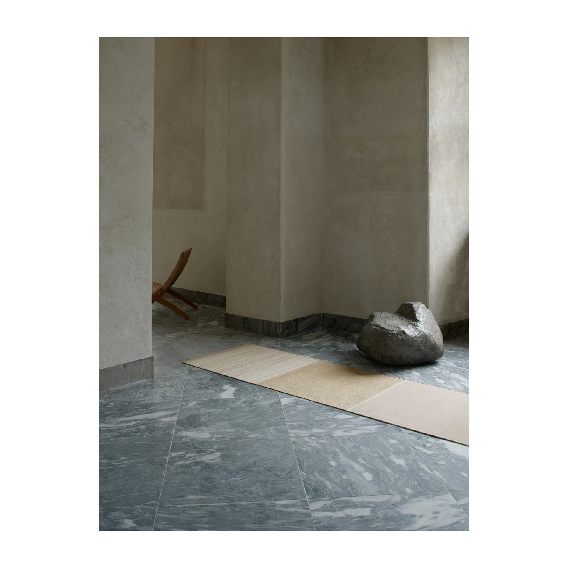Modest Ease rug 80x250 cm, Beige Linie Design