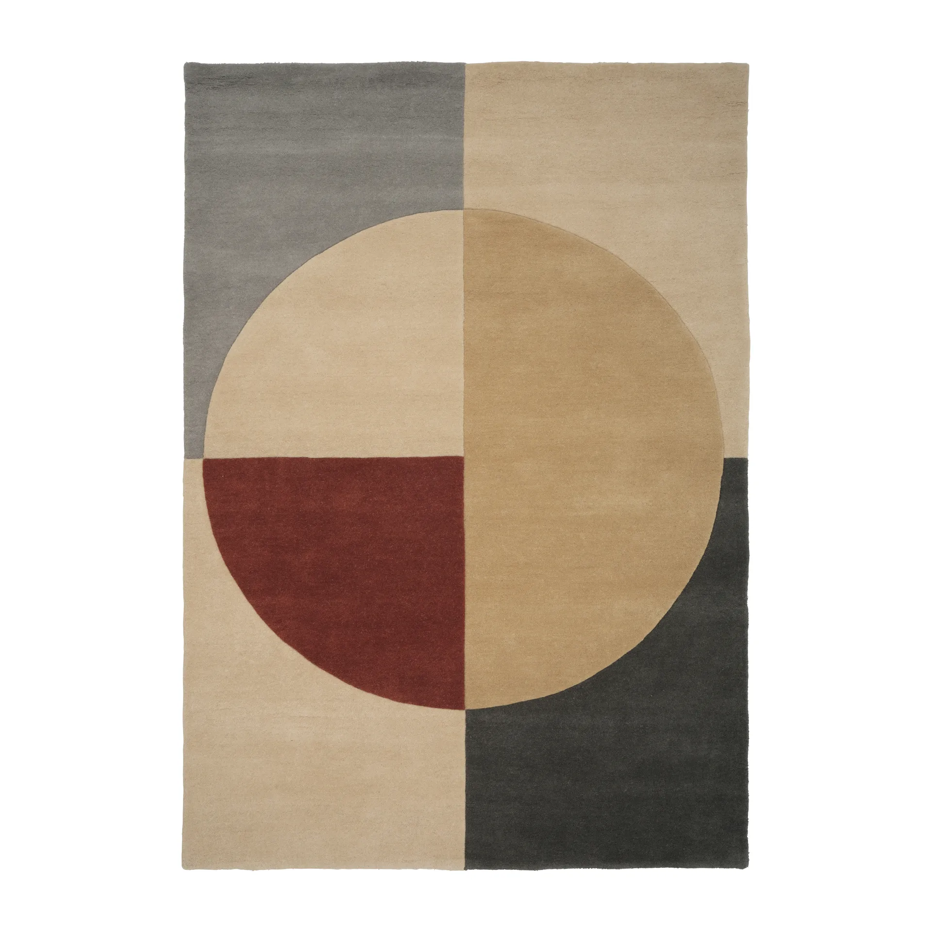 Radiality wool carpet, Ruby. 170x240 cm Linie Design