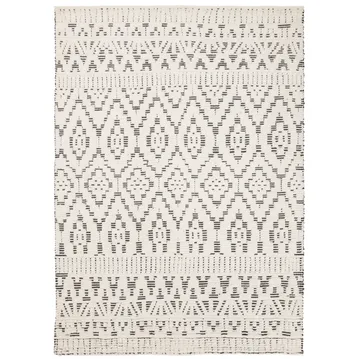 Zelbio wool carpet 170x240 cm - White-black - Linie Design