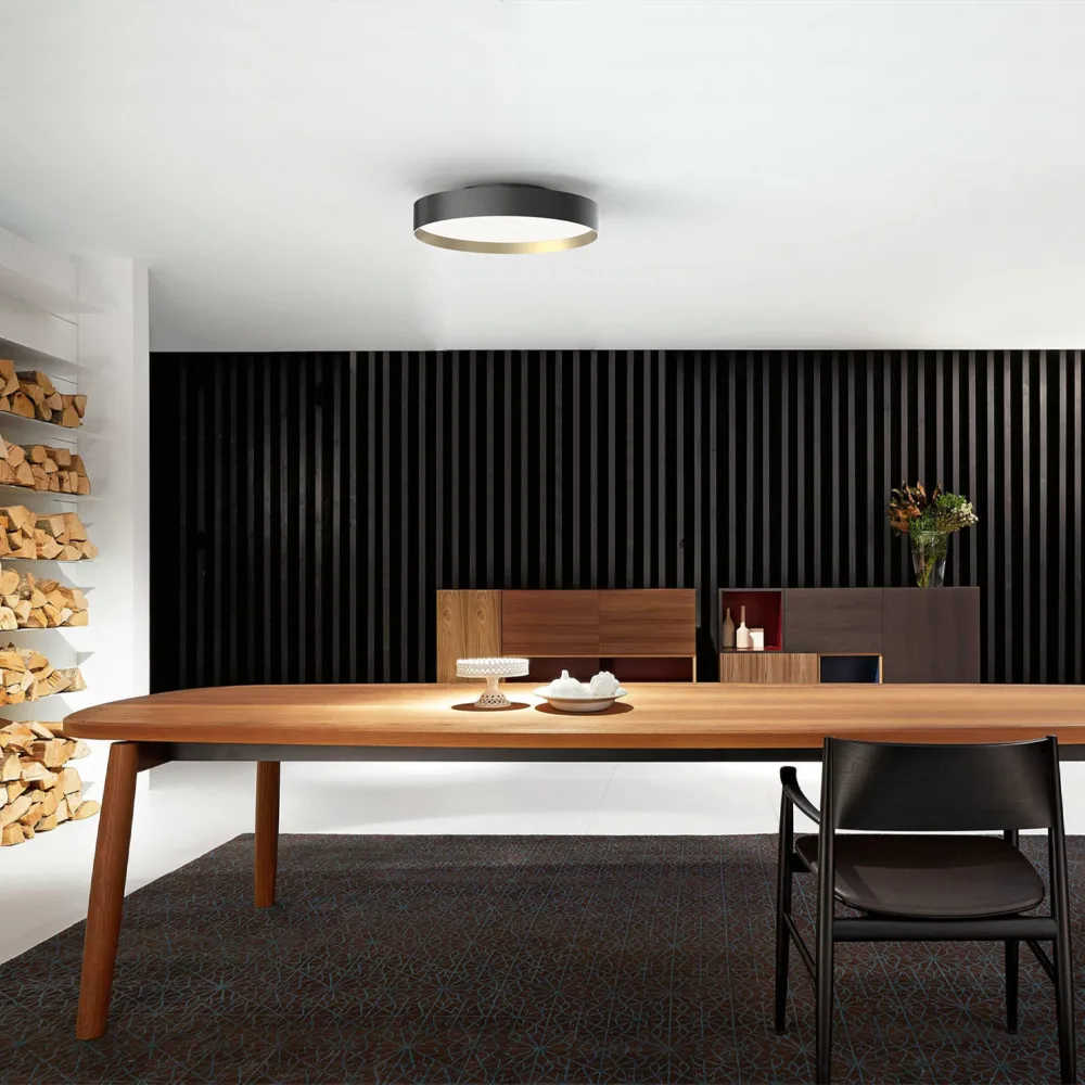 Lucia 45 ceiling lamp, White-gold Loom Design
