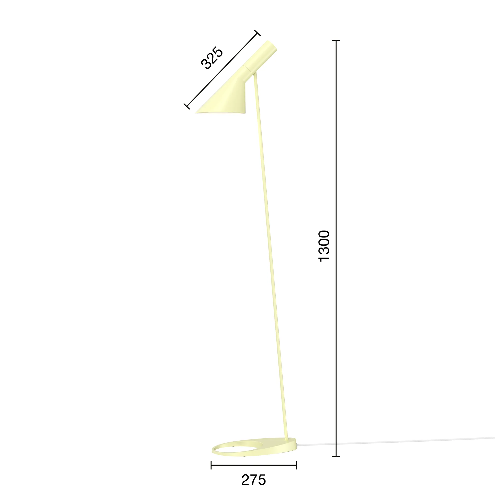 AJ floor lamp, Soft lemon Louis Poulsen