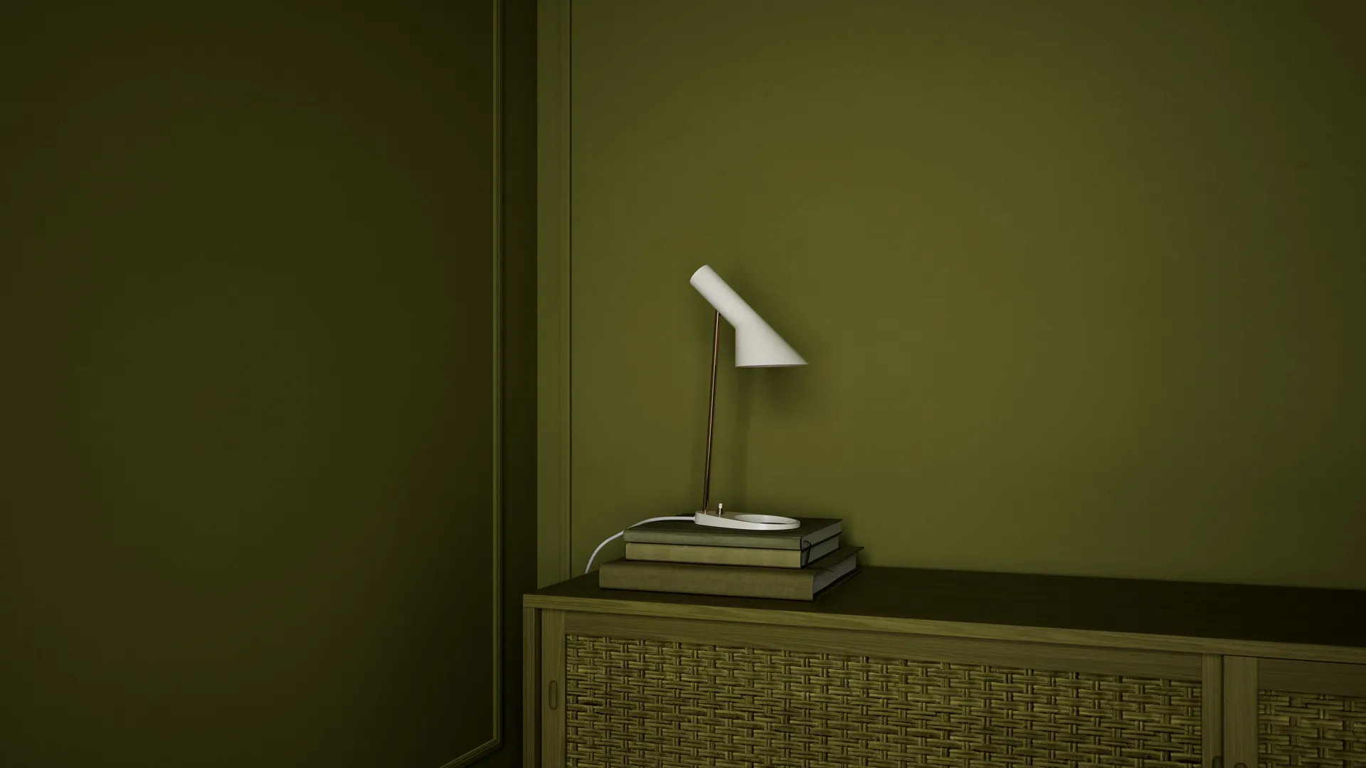AJ Mini Anniversary edition table lamp, Matte white-pale rose Louis Poulsen