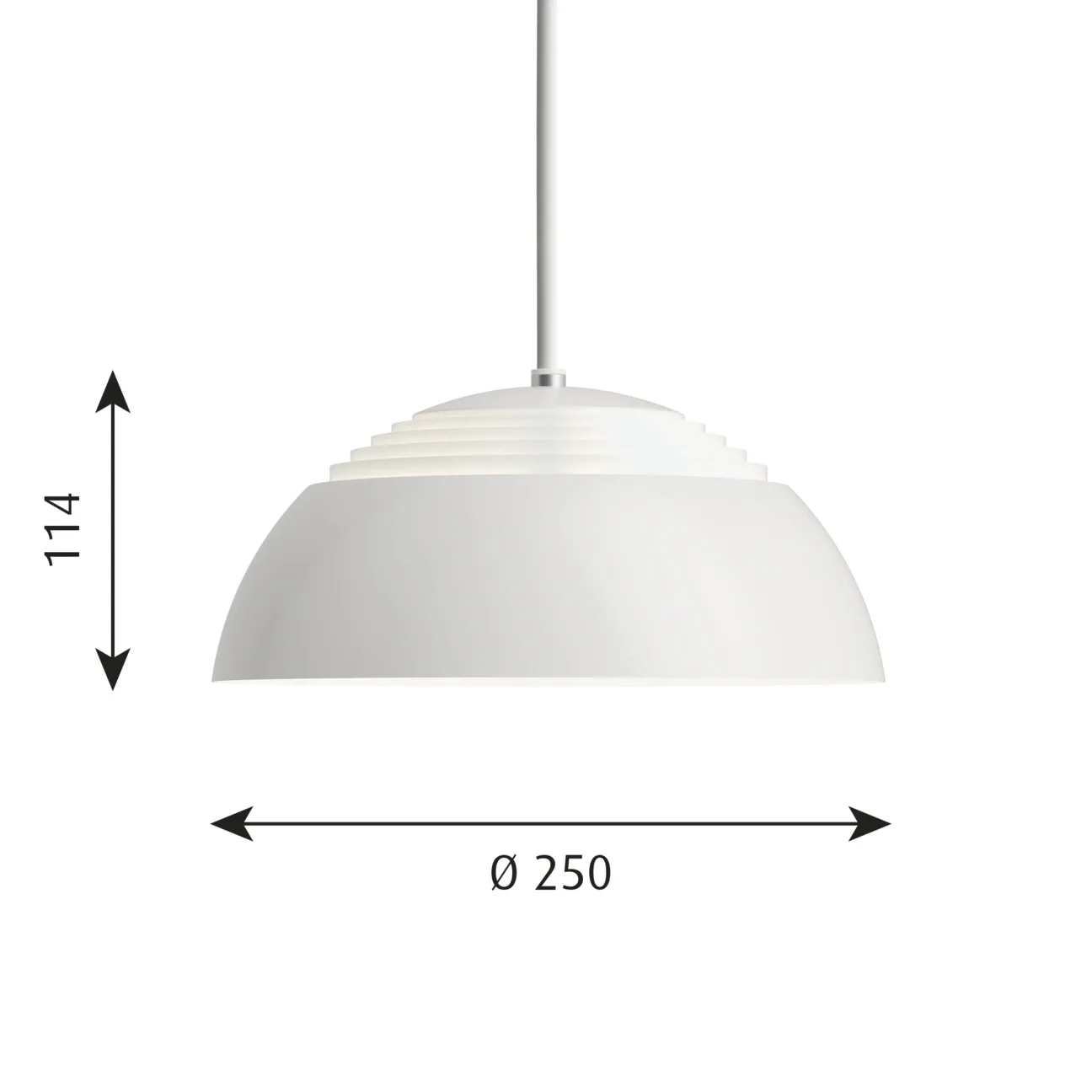 AJ Royal pendant lamp 2700K Ø25 cm, White Louis Poulsen