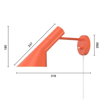 AJ wall lamp - Electric orange - Louis Poulsen