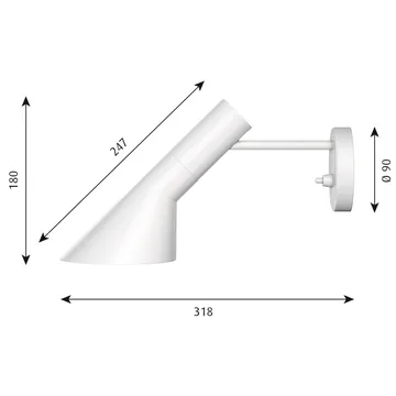 AJ wall lamp - White - Louis Poulsen