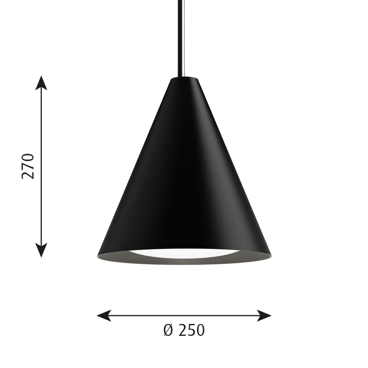 Keglen pendant lamp Ø25 cm, Black Louis Poulsen