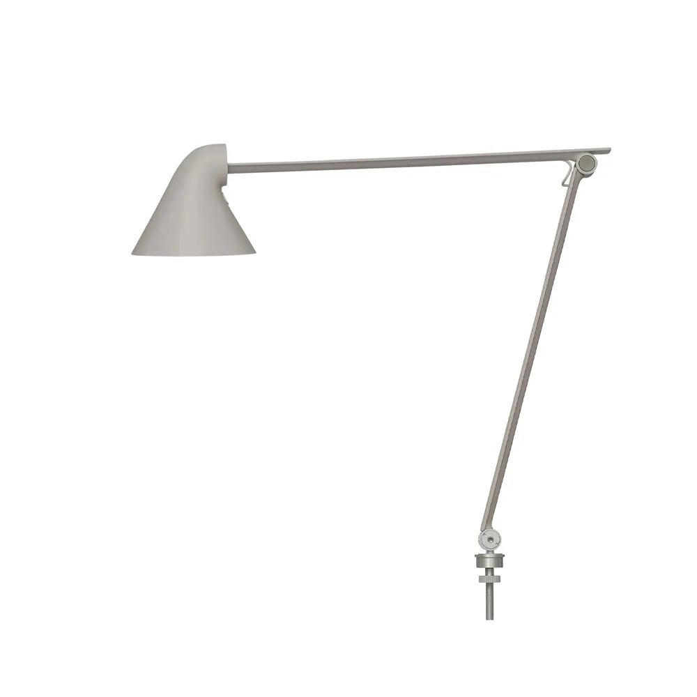 NJP desk lamp, Light grey, pin ø40 cm, 3000k Louis Poulsen