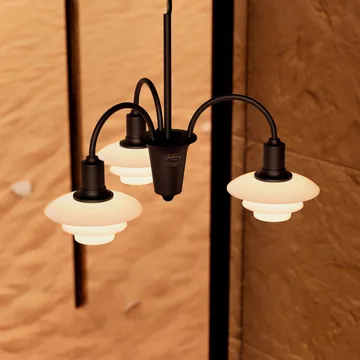 PH 1/1 Chandelier Centenary Edition chandelier - Brass-dusty terracotta, 3 arms - Louis Poulsen
