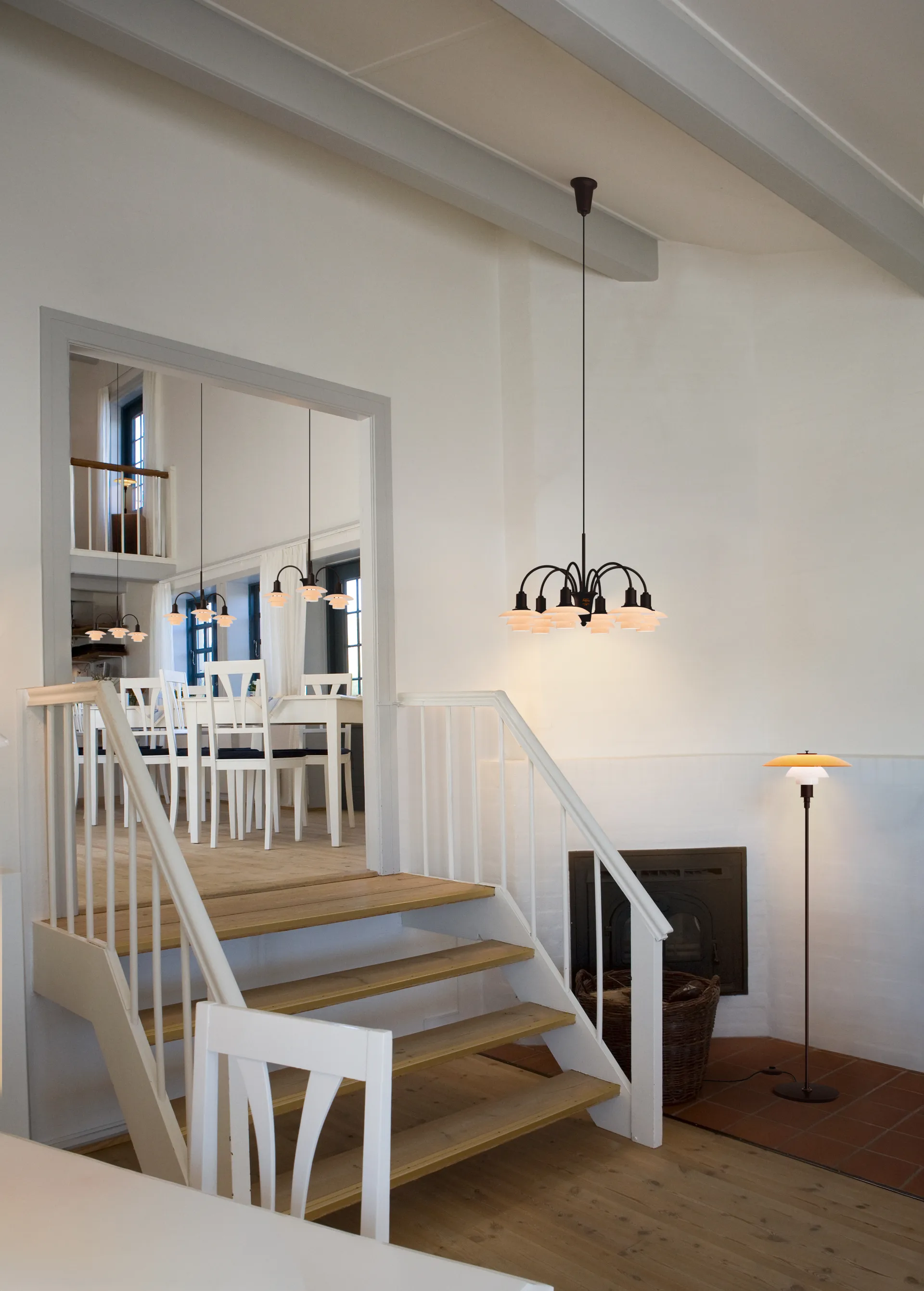PH 1/1 Chandelier Centenary Edition chandelier, Brass-dusty terracotta, 6 arms Louis Poulsen