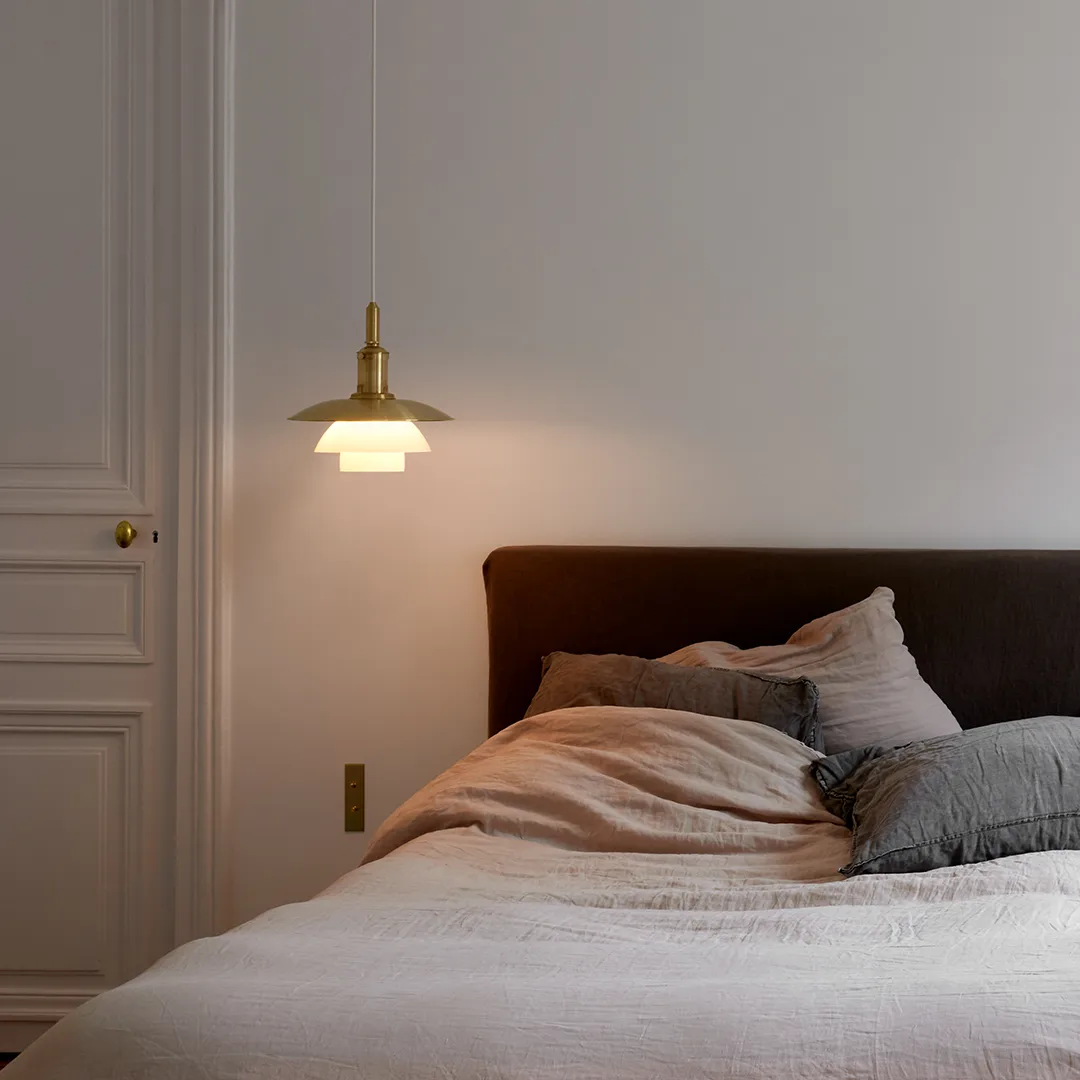 PH 3/3 pendant lamp Limited Edition, Brass-opal glass Louis Poulsen