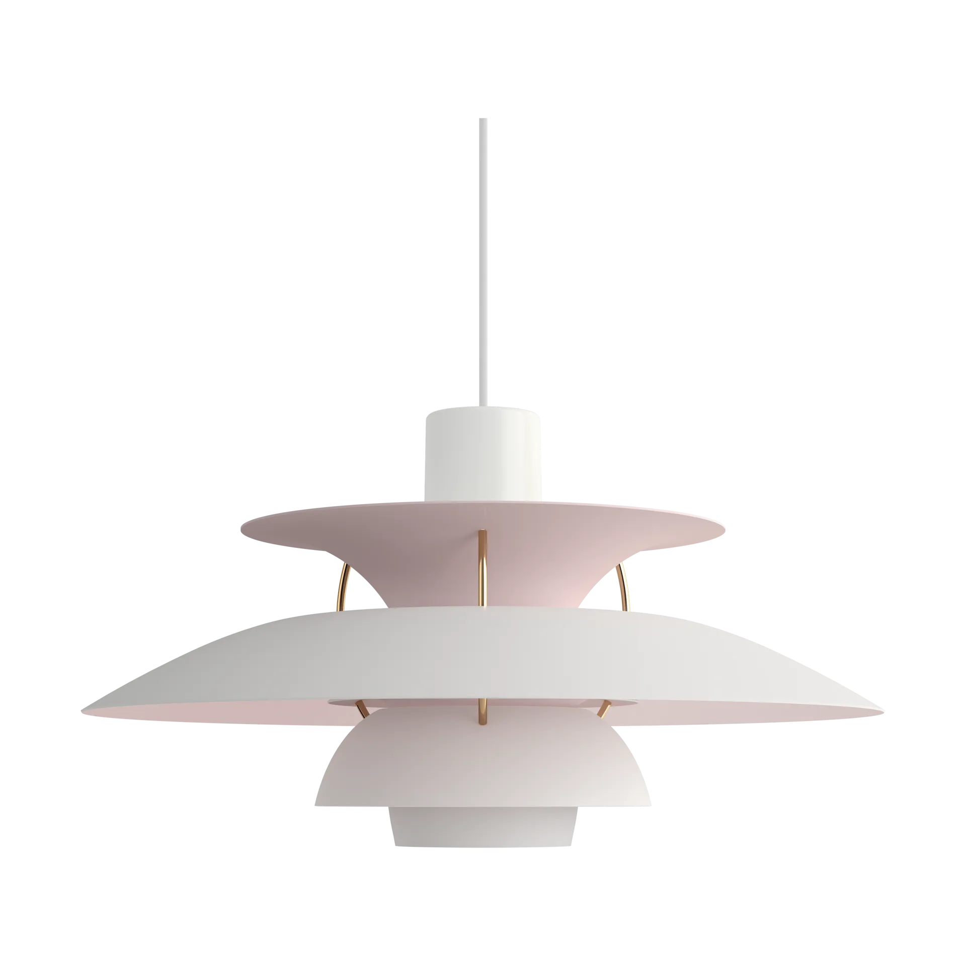 PH 5 Anniversary edition pendant lamp, Matte white-pale rose Louis Poulsen