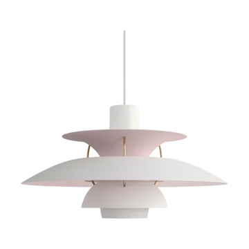 PH 5 Anniversary edition pendant lamp - Matte white-pale rose - Louis Poulsen