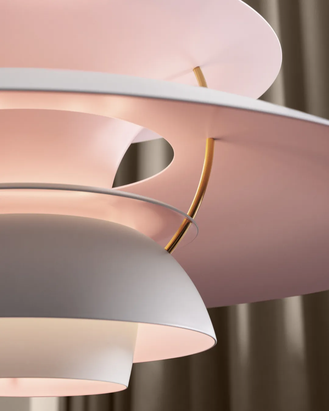 PH 5 Anniversary edition pendant lamp, Matte white-pale rose Louis Poulsen