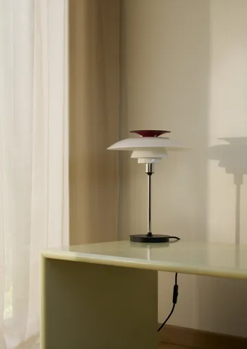 PH 80 table lamp - White opal, chrome-plated - Louis Poulsen