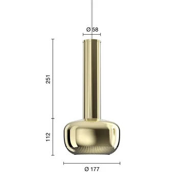 VL 56 pendant lamp - Polished brass - Louis Poulsen