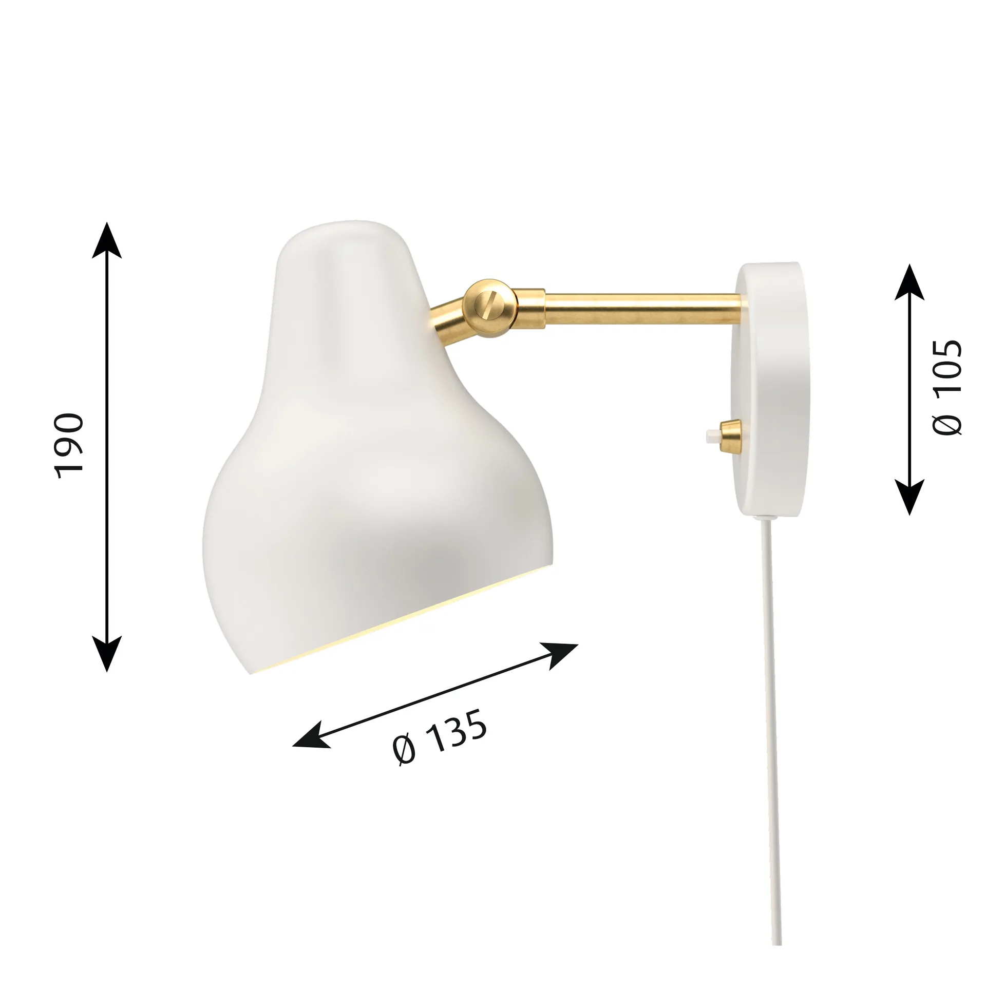 VL38 wall lamp, White Louis Poulsen
