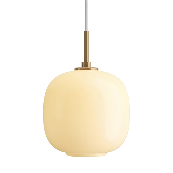 VL45 Radiohus pendant lamp Ø17.5 cm - Brass-pale yellow glass - Louis Poulsen