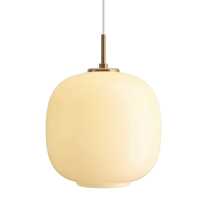 VL45 Radiohus pendant lamp Ø25 cm - Brass-pale yellow glass - Louis Poulsen