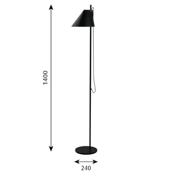 Yuh floor lamp - Black - Louis Poulsen