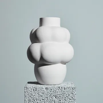 Balloon 04 vase ceramic - raw white - Louise Roe