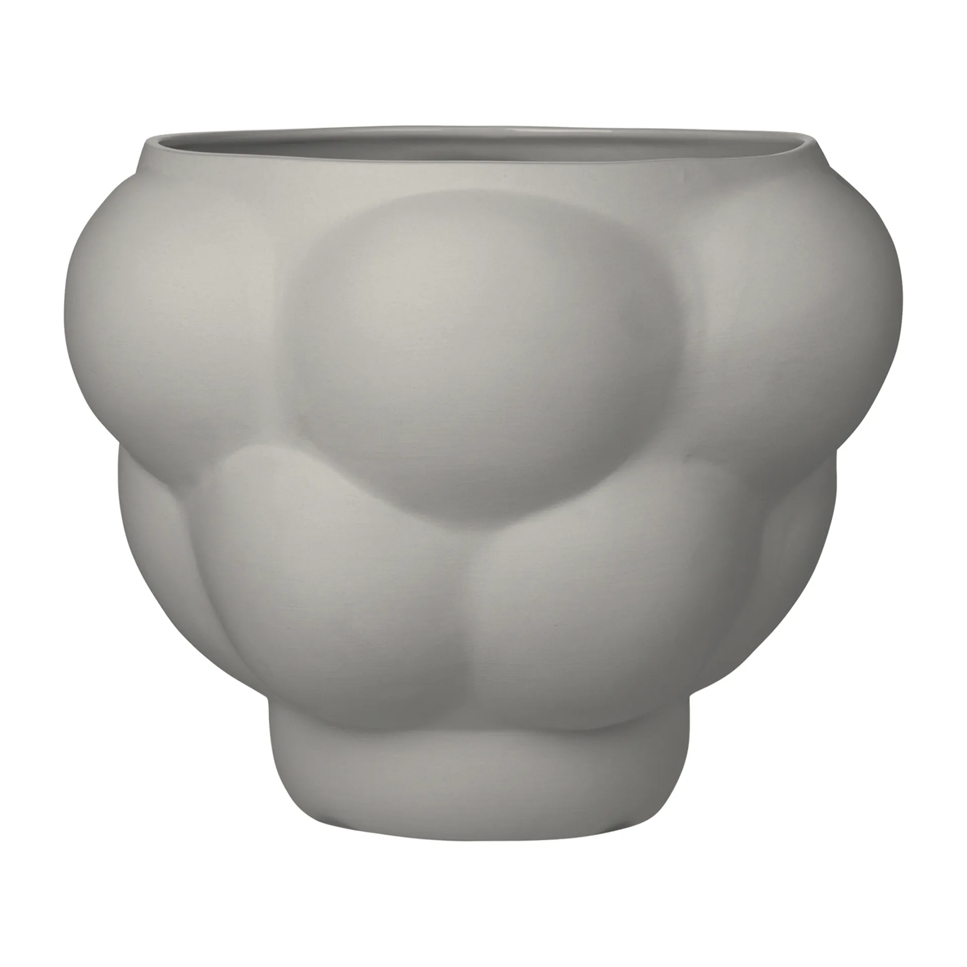 Balloon 05 bowl- pot h24 cm Ø32 cm, Sanded Grey Louise Roe