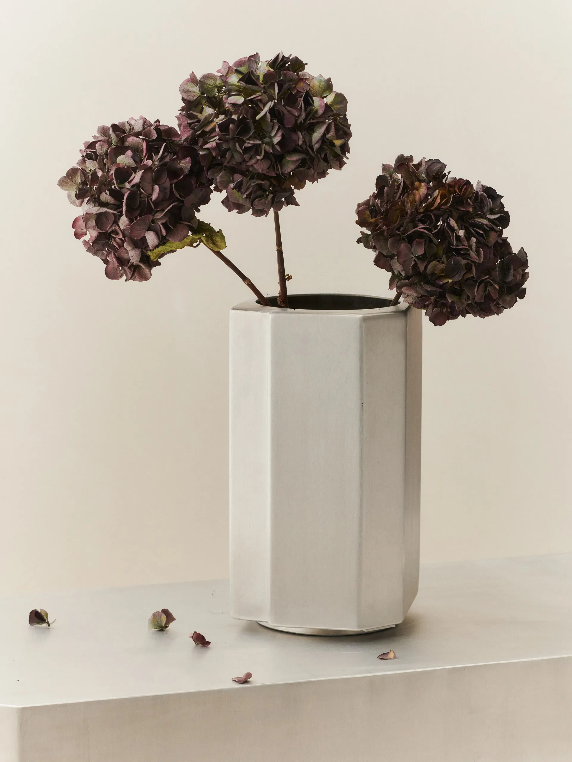 Funki pot S 36 cm, Brushed Aluminium Louise Roe