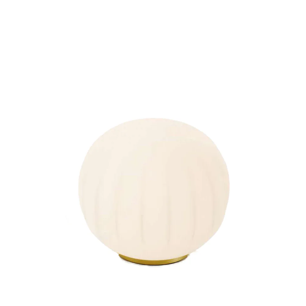 Lita table lamp, Ø30 cm, brass base Luceplan