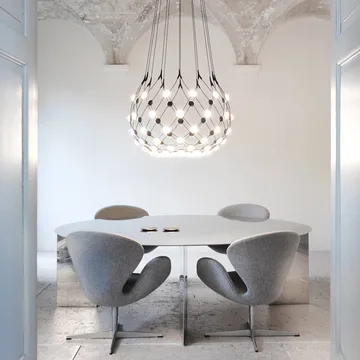 Mesh ceiling lamp - Black, medium - Luceplan