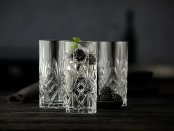 Melodia highball glass 36 cl 6-pack - Crystal - Lyngby Glas