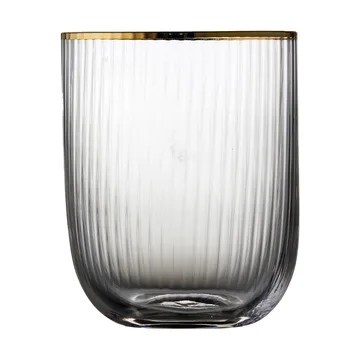 Palermo Gold tumbler glass 35 cl 4-pack - Clear-gold - Lyngby Glas