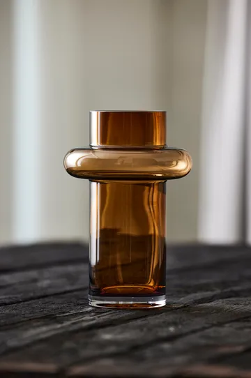 Tube vase glass 25 cm - Amber - Lyngby Glas