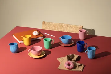 Rhombe mug with handle 33 cl - Yellow - Lyngby Porcelæn