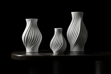 Twist vase 31 cm - White - Lyngby Porcelæn
