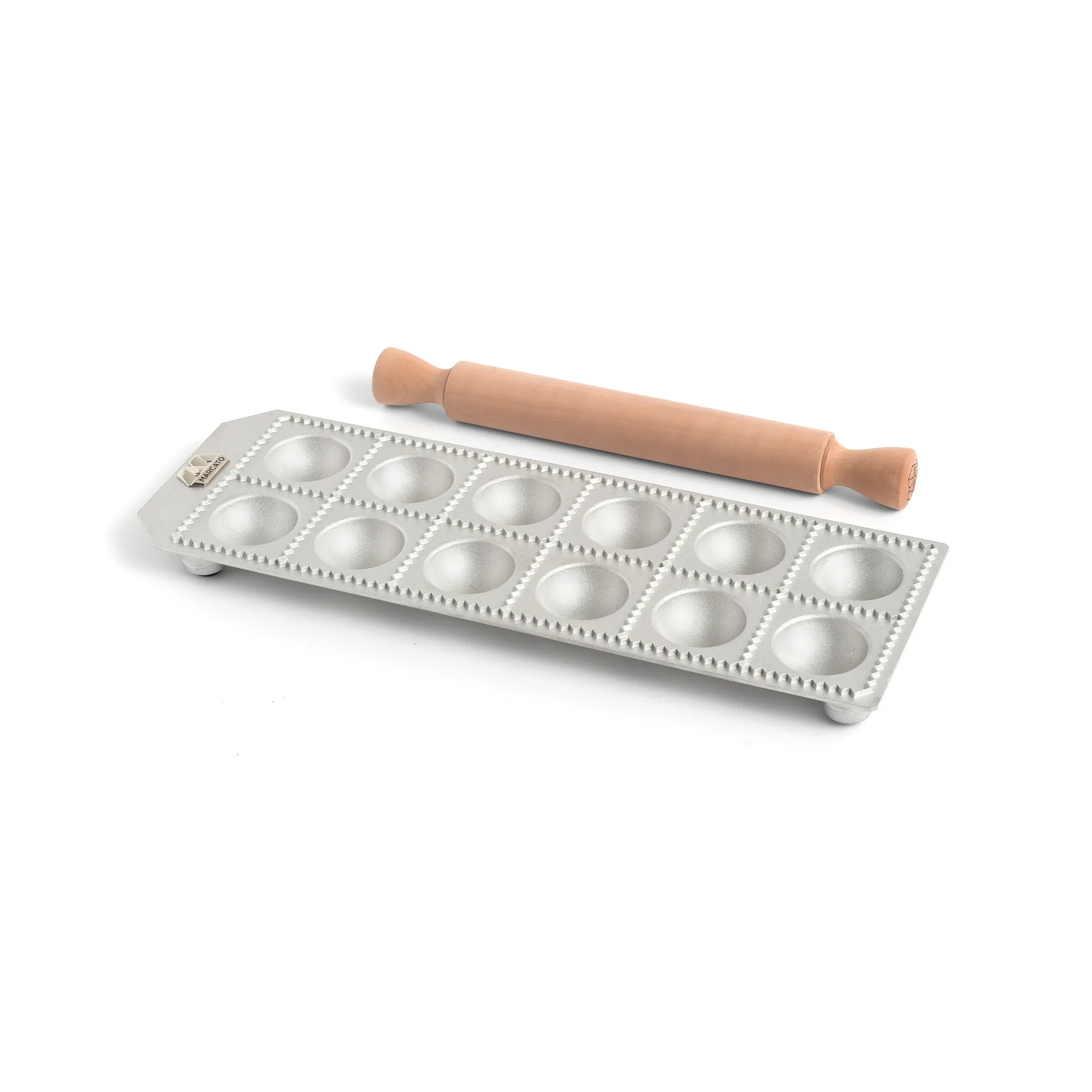 Marcato ravioli sheet including roller for round ravioli, 12 st Marcato