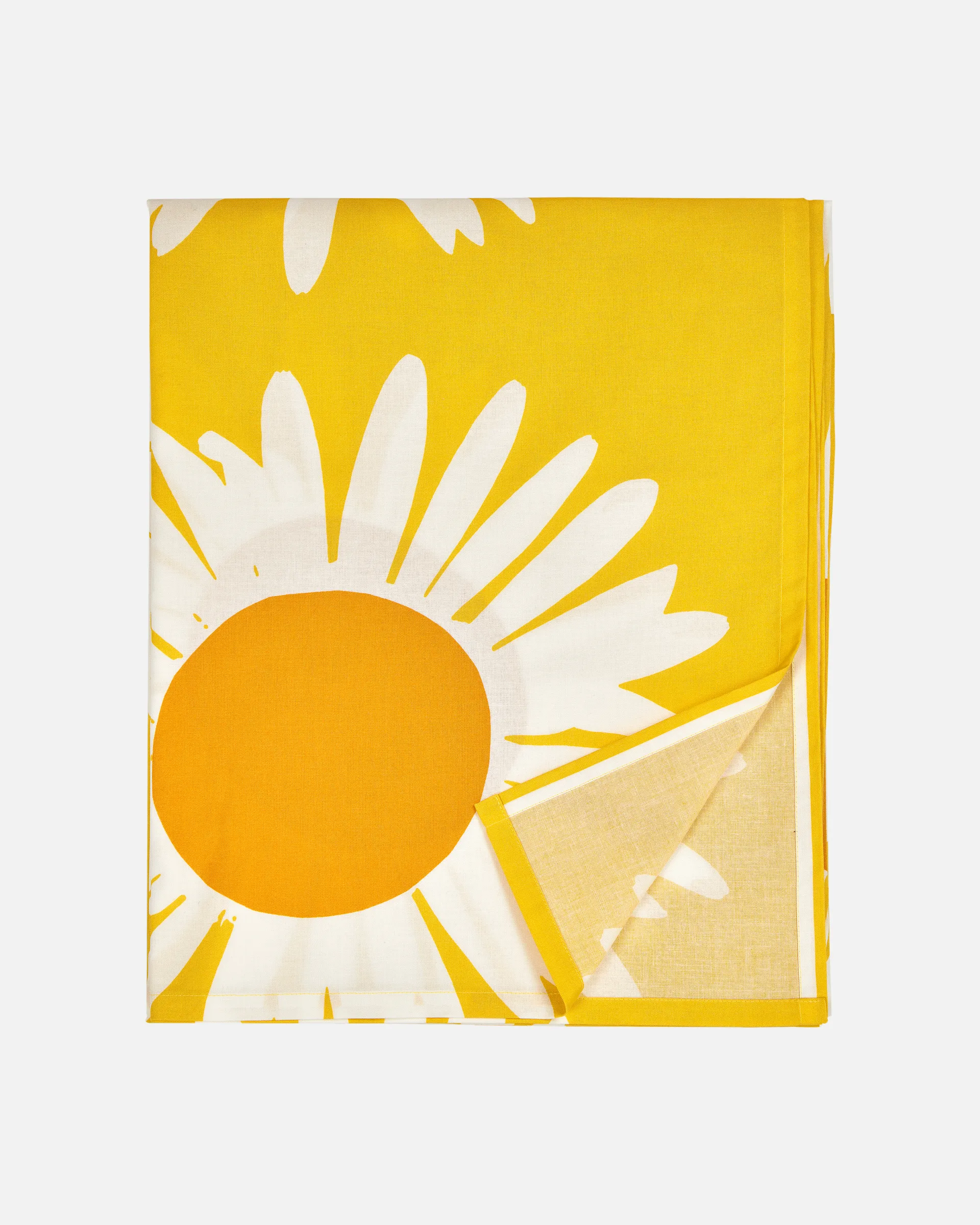 Auringonkukka tablecloth 135x280 cm, Yellow-white Marimekko