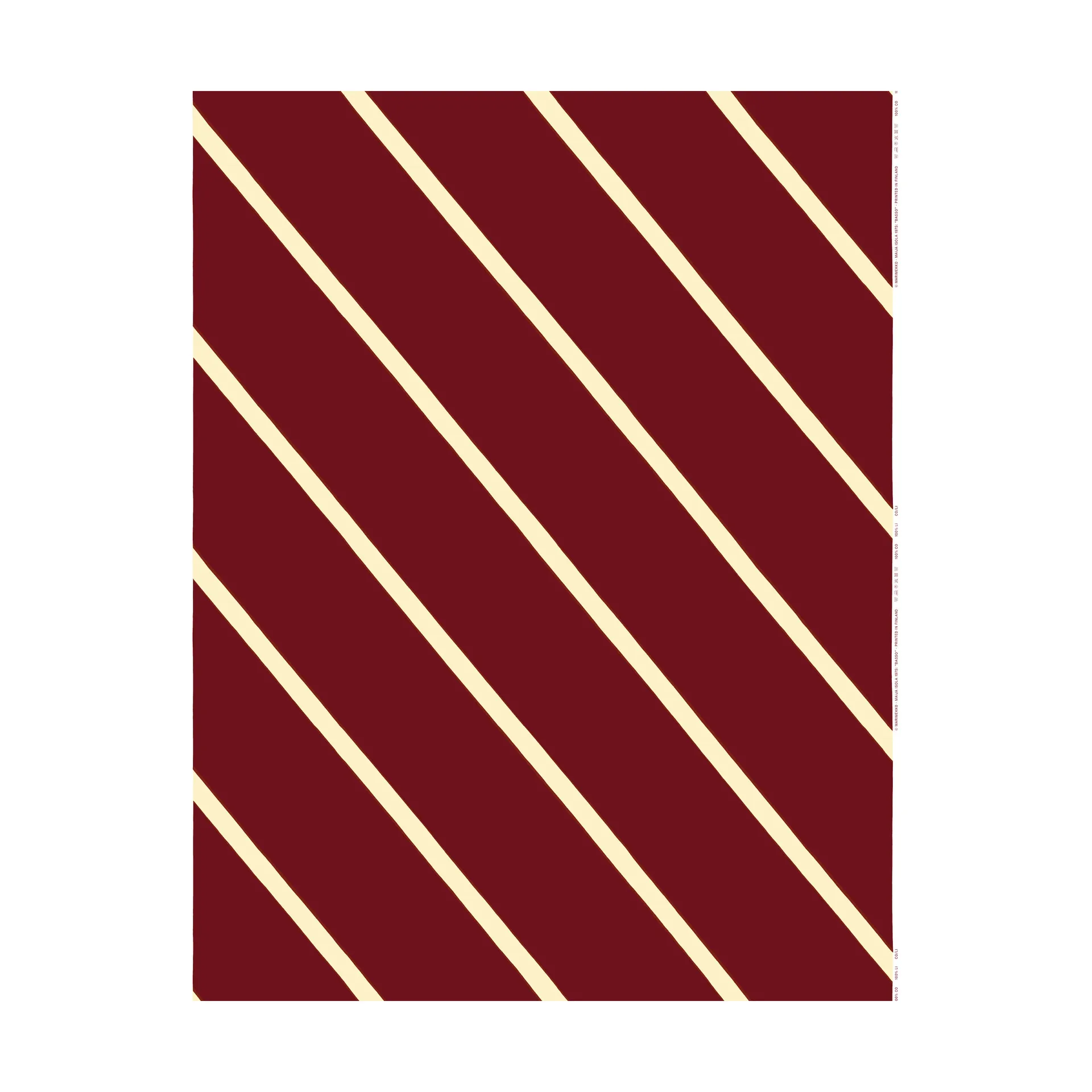 Basso cotton fabric, Wine red-creme Marimekko