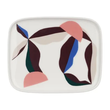 Berry plate 15x12 cm - White-blue-powder-dark wine - Marimekko