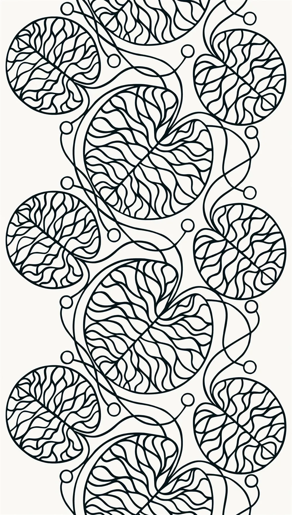 Bottna fabric, black-white Marimekko