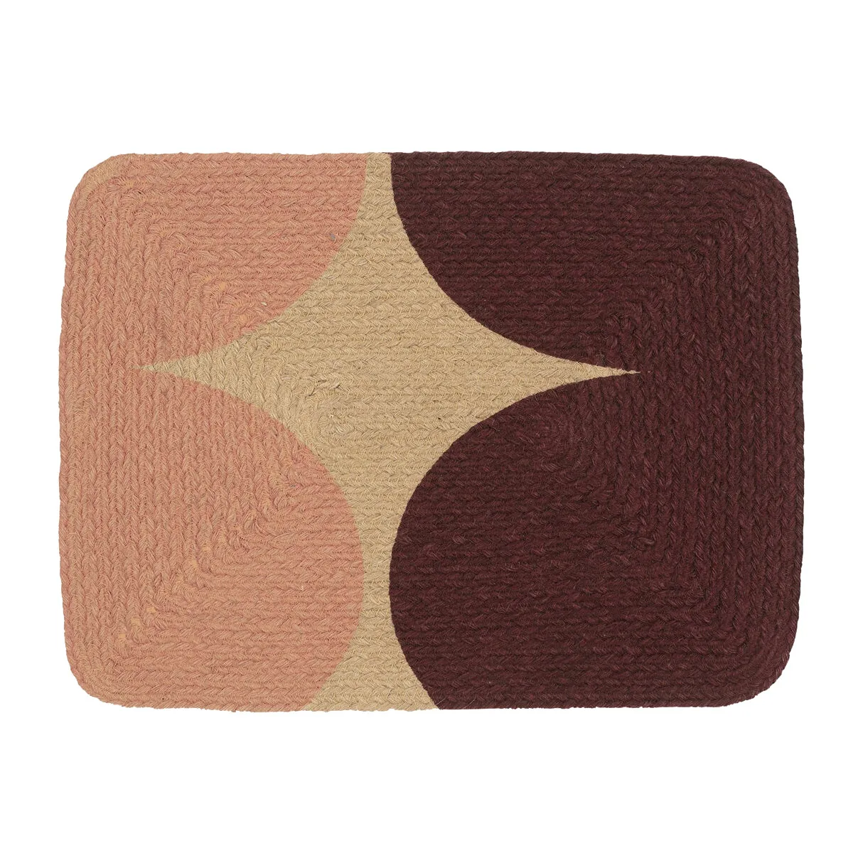 Härkä Jute placemat, Jute-burgundy-peach Marimekko