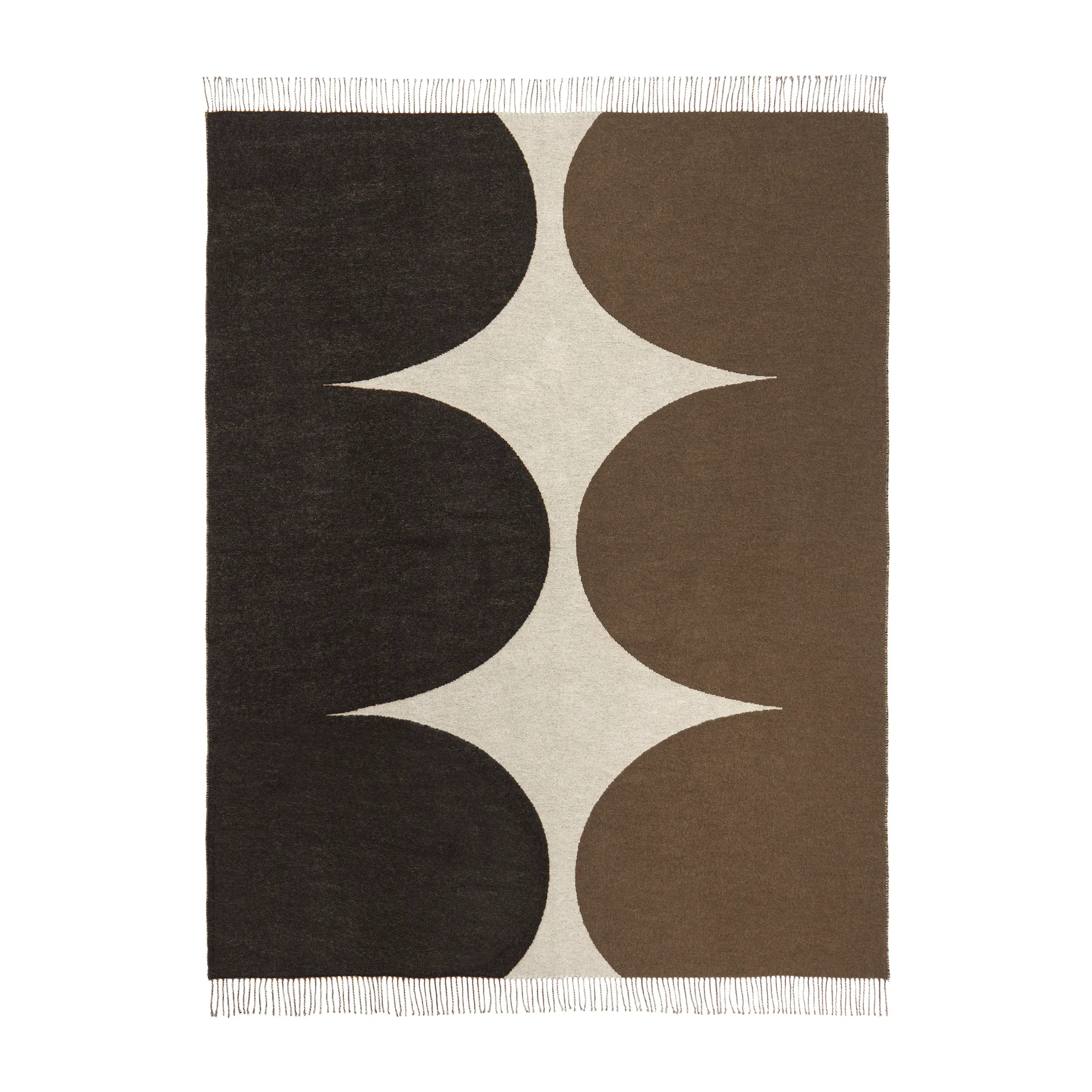 Härkä throw 170x130 cm, black-brown-beige Marimekko