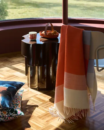 Hennika throw 120x180 cm - Orange-white-Light blue - Marimekko