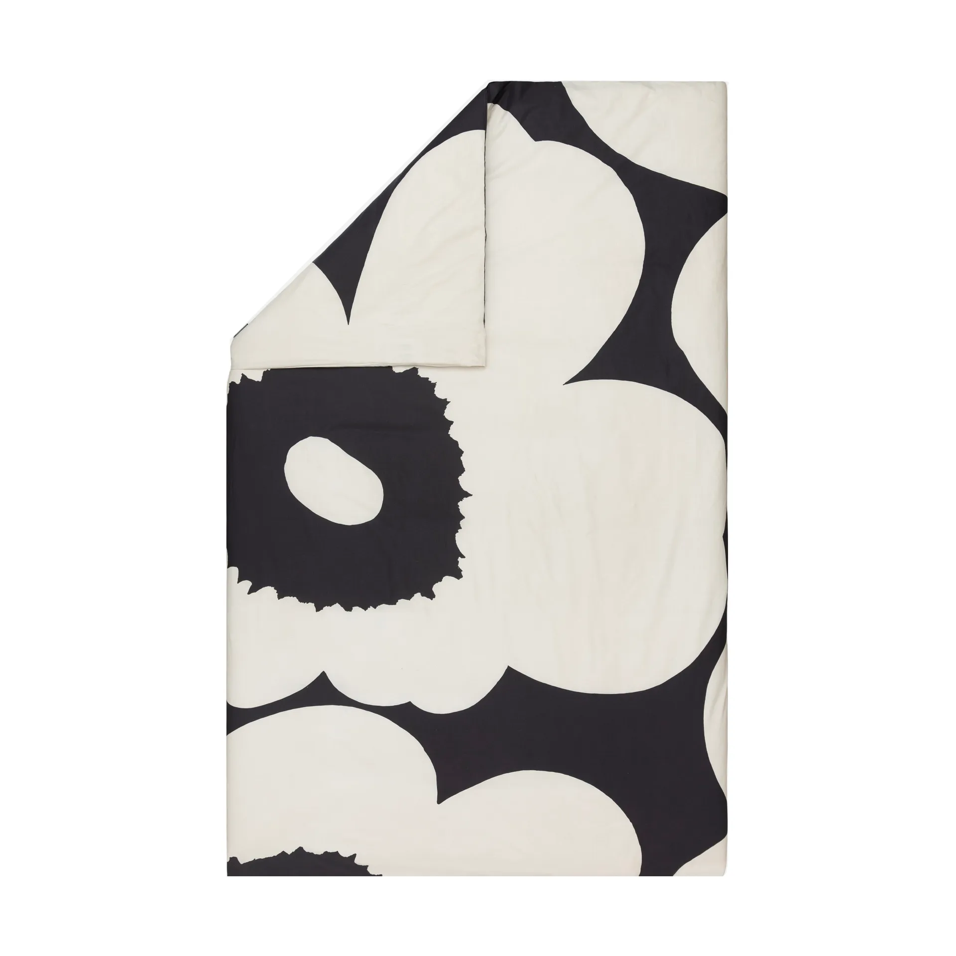 Iso Unikko duvet cover 220x240 cm, Charcoal-off white Marimekko