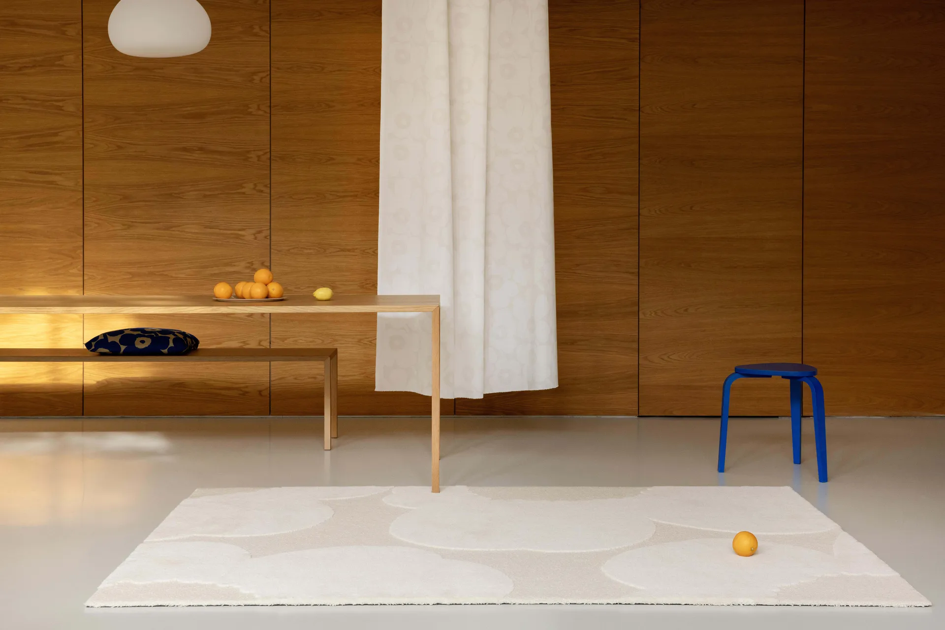 Iso Unikko wool rug, Natural white, 140x200 cm Marimekko