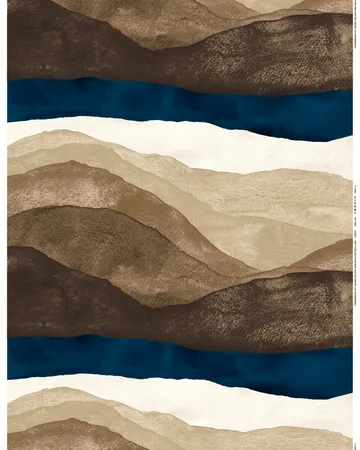Joiku pillowcase 40x60 cm - Brown-dark blue-beige - Marimekko